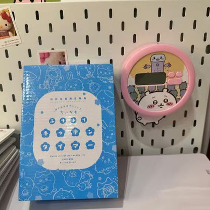 202.デジタルタイマー 丸型 かわいいキャラクター風デザイン マグネット付き キッチンタイマー 学習用タイマー 大画面 音お知らせ 冷蔵庫に貼れる 卓上置き可能 子供 レディース