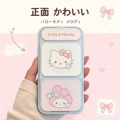 190.可愛い 折りたたみスタンド付き スマホケース 横置き 縦置き両対応 シリコン 保護ケース カバー レンズ保護 かわいい デザイン 落下防止 スマホカバー 【対応機種：iPhone 15 Pro Max /iPhone14 Pro Max】