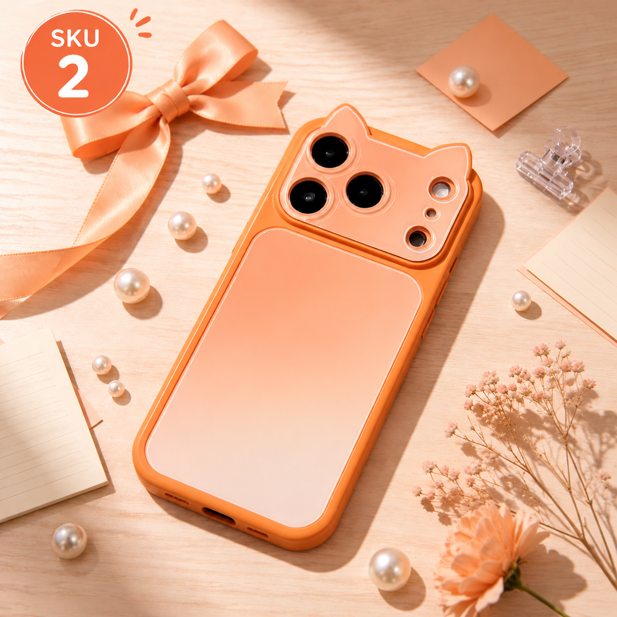 164【ブランド名】 スマホケース 対応【iPhone 機種名】 猫耳デザイン グラデーションカラー かわいい シリコン 耐衝撃 カメラ保護 レディース 可愛い スマホカバー 6 色選択可能