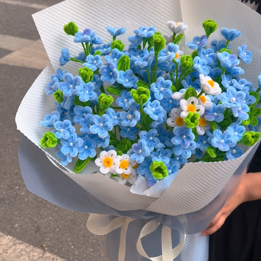 160c.モール 手作りブーケキット DIY フラワーセット チューリップ・スズラン・デイジーなどミックス造花 初心者向け 説明書付き 母の日 記念日 プレゼント インテリア（副本）