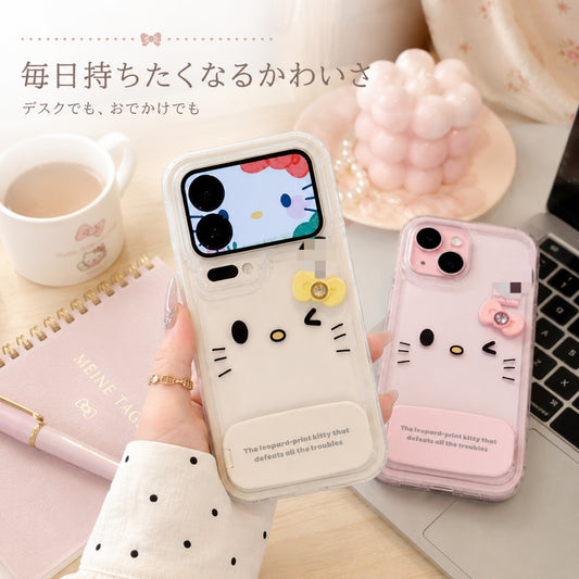 037.Phone 17/16/15/14/13 Pro Max対応 スマホケース レディース iPhone XS/7/8 Plus対応 ハートを抱くT猫デザイン