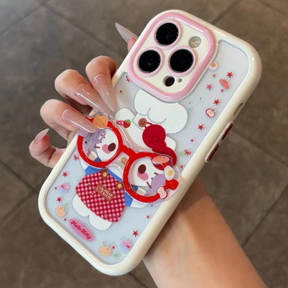 135.可愛いフレームデザイン ソフトスマホケース iPhone17/16/15ProMax/14Pro/13/12/11/X 対応 耐衝撃 全周保護