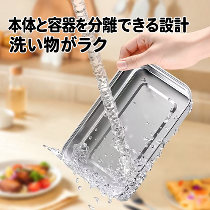 210.お弁当をいつでも温かく✨注水不要 電気加熱弁当箱 通勤・ピクニックに最適
