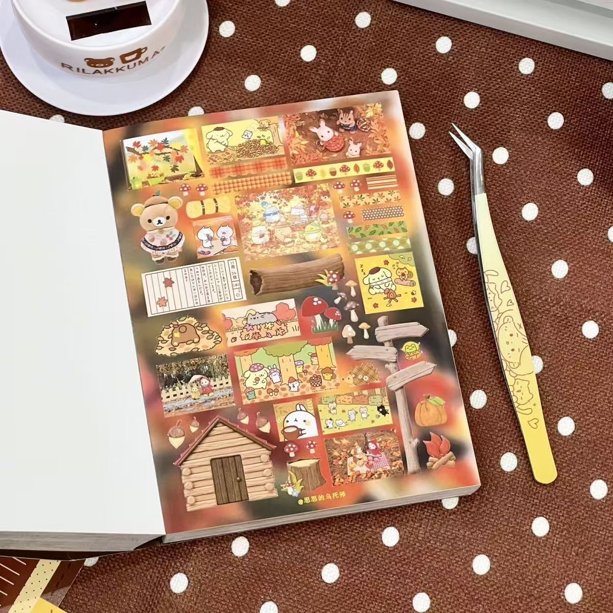 172.ステッカーブック 切り抜き済み ゆめかわいい レトロ 萌えキャラクター 手帳素材 シール帳 DIY デコレーション グッズデコ コレクション 女の子 プレゼント