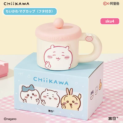 222.**タイトル：** ちいかわ 蓋付きマグカップ セラミック 350ml 電子レンジ対応 プレゼント ギフトボックス付き ハチワレ うさぎ