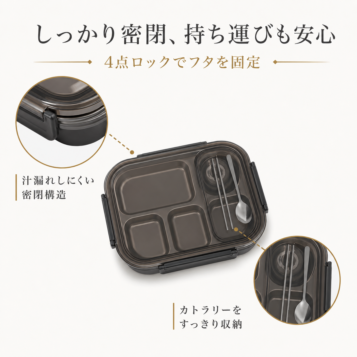 128.5 区仕切り弁当箱 仕切り付きで味移りなし 電子レンジ対応 学生向けステンレス弁当箱 持ち運び用ランチバッグ付き