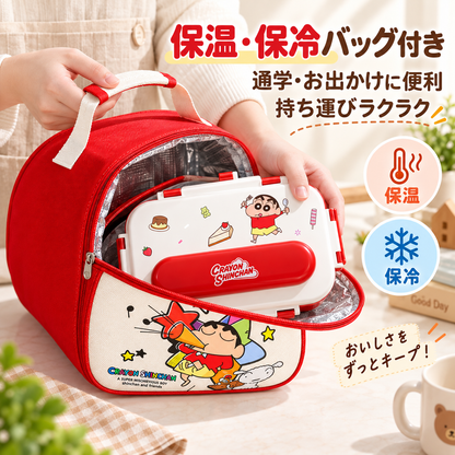 155.ドイツ輸入316ステンレス製 保温ランチボックス｜かわいいキャラクター柄 仕切り付き 小学生向け 通学・遠足用お弁当箱