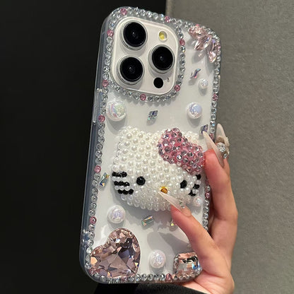 092.オールカバー ラインストーンスマホケース Galaxy S24/S25Ultra/S22/S23 対応 キャラクターデザイン