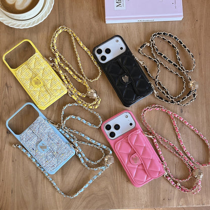 057.大人女子に人気 シャネル風レザースマホケース 欧米トレンドブランド調 iPhone17 Pro Max iPhone15 iPhone14Pro iPhone13 iPhone12 iPhone8Plus 対応 傷防止 落下保護 高級クチュール携帯カバー プレゼント