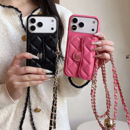 057.大人女子に人気 シャネル風レザースマホケース 欧米トレンドブランド調 iPhone17 Pro Max iPhone15 iPhone14Pro iPhone13 iPhone12 iPhone8Plus 対応 傷防止 落下保護 高級クチュール携帯カバー プレゼント