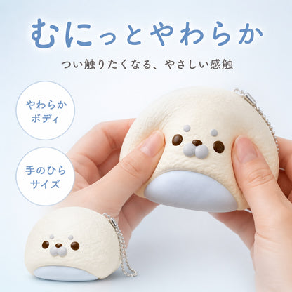 121.高見た目 かわいいシリコンスクイーズ アザラシ 超柔らかい 癒しおもちゃ プチプラギフト