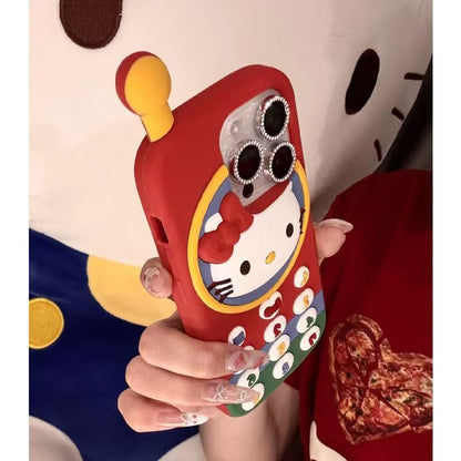 207.レトロガラケー風 アンテナ付きシリコン iPhone ケース 3D 立体デザイン 可愛い 厚手衝撃吸収 落下防止 スマホカバー