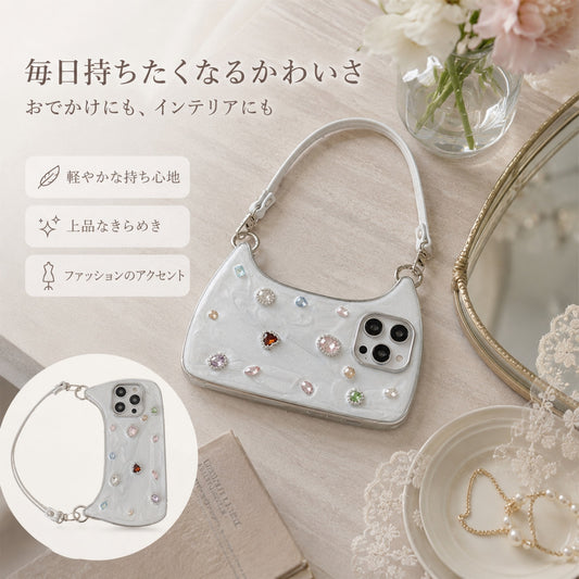 038.カラージェムストーン装飾 滴胶メッキグローブモチーフスマホケース iPhone17 iPhone16 15ProMax 14 iPhone11 全機種対応 可愛い携帯カバー