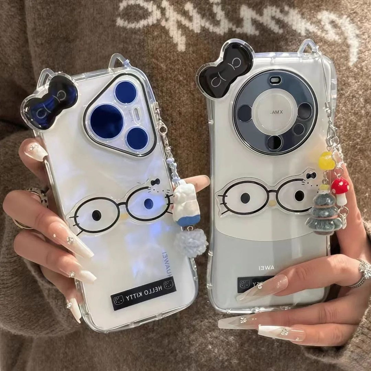 125.韓国風ネコミミ iPhone17ProMax ケース 高級感 クリア TPU 精密穴あき クリエイティブ iPhone16Pro/15 対応 透明ソフトケース