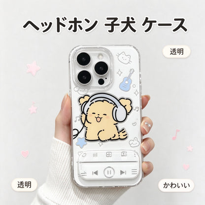 193.スマホケース キャラクター おそろい ペア オリジナル 韓国風 可愛い クリアケース スタンド機能 メディアプレーヤー風 落下防止 耐衝撃 軽量 女子 高校生 プレゼント