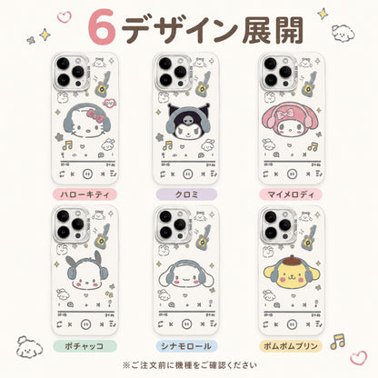 090.イヤホンをしたネコ柄 耐衝撃スマホケース iPhone17ProMax/16Plus/14/13 対応