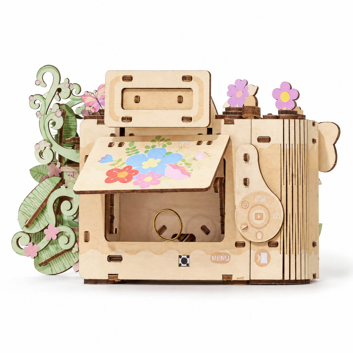 142.木製 DIY カメラ立体パズル✨手作りギフトにおすすめ