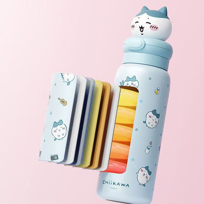 178.ちいかわ 水筒 550ml 保温保冷水筒 316ステンレス ストロー付き 真空断熱 立体キャップ かわいい キャラクター 学生 通勤 プレゼント 3種類