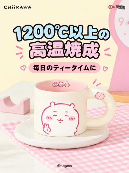 222.**タイトル：** ちいかわ 蓋付きマグカップ セラミック 350ml 電子レンジ対応 プレゼント ギフトボックス付き ハチワレ うさぎ