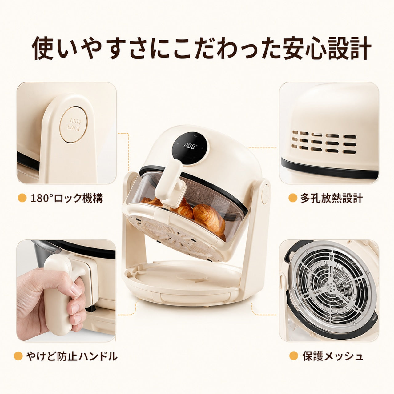127.反転式ノンフライヤー【二鍋タイプ】揚げる・煮る・焼き多機能調理器 ノンスティック加工 家庭用 一人暮らし 携帯便利