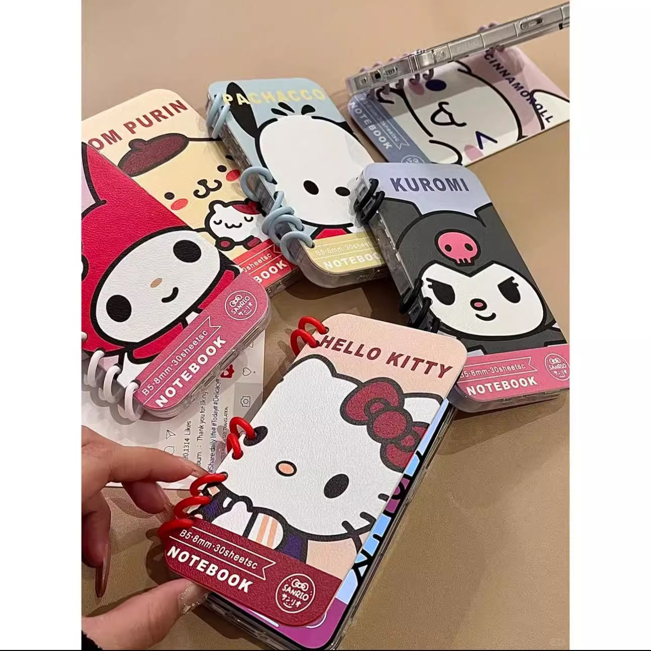 049.本型フリップ手帳ケース サンリオハローキティ カードポケット付き iPhone13/14/15/16ProMax 専用 女子人気カワイイスマホカバー