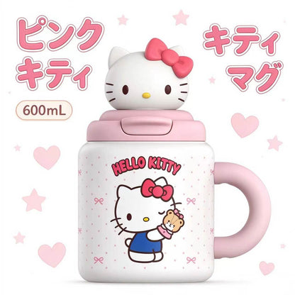 192.可愛い キャラクターマグカップ 立体フタ付き 大容量セラミックコップ コーヒーカップ ティーカップ おしゃれ ギフト プレゼント オフィス 家用