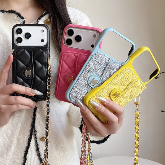 057.大人女子に人気 シャネル風レザースマホケース 欧米トレンドブランド調 iPhone17 Pro Max iPhone15 iPhone14Pro iPhone13 iPhone12 iPhone8Plus 対応 傷防止 落下保護 高級クチュール携帯カバー プレゼント