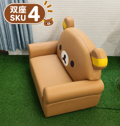 165【ブランド名】キッズソファ 子供用ソファ くまデザイン 一人掛け PU レザー お手入れ簡単 耐汚れ ベビーチェア 子供部屋 かわいい 子供椅子 誕生日プレゼント 2 色展開