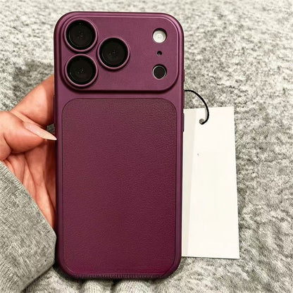 184.iPhone 15 Pro ケース レザー調 ツートンカラー レンズ一体保護 スマホケース 耐衝撃 指紋防止 薄型 大人 ビジネス iPhone14 Pro iPhone13 Pro iPhone16 Pro 対応 ブラック / ワインレッド / シルバーホワイト / オレンジ