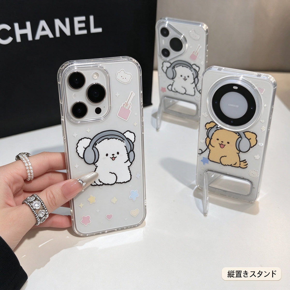 193.スマホケース キャラクター おそろい ペア オリジナル 韓国風 可愛い クリアケース スタンド機能 メディアプレーヤー風 落下防止 耐衝撃 軽量 女子 高校生 プレゼント