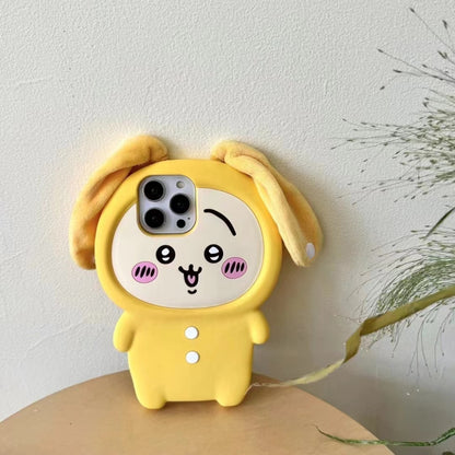 109.キャラクター立体ウサギチーちゃん スマホケース iPhone17/16/15ProMax/14/13/11 対応