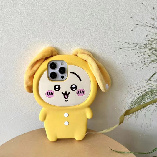 109.キャラクター立体ウサギチーちゃん スマホケース iPhone17/16/15ProMax/14/13/11 対応