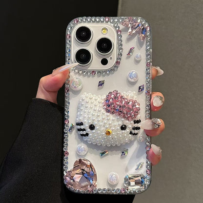 092.オールカバー ラインストーンスマホケース Galaxy S24/S25Ultra/S22/S23 対応 キャラクターデザイン