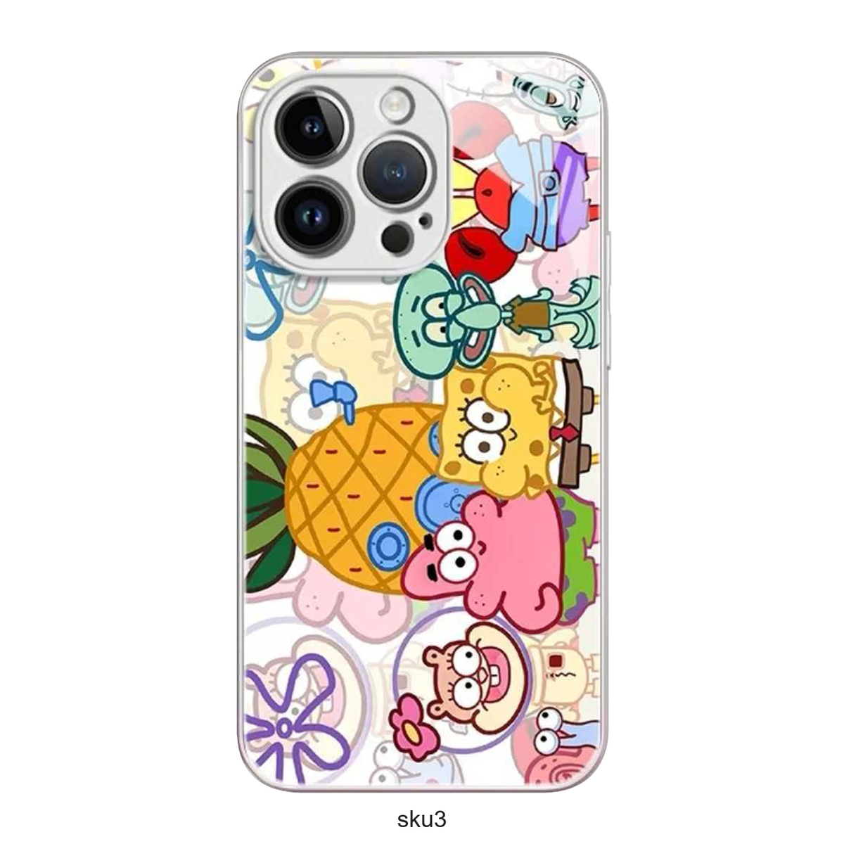 156.スマホケース キャラクター柄 かわいい クリアケース 背面プリント カメラ周り保護 おしゃれ ピンク