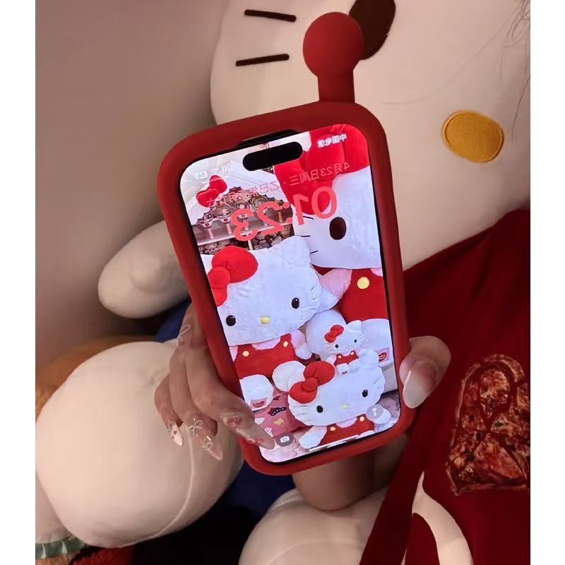 207.レトロガラケー風 アンテナ付きシリコン iPhone ケース 3D 立体デザイン 可愛い 厚手衝撃吸収 落下防止 スマホカバー