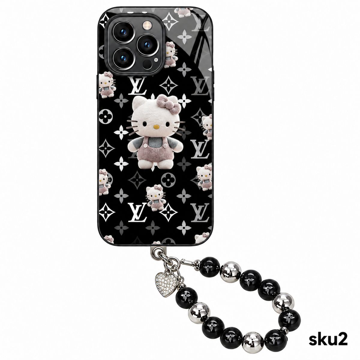 215.ガラス背面 おしゃれデザインスマホケース ビーズストラップ付き 耐衝撃 カメラ保護 かわいい 大人可愛い 韓国風 携帯カバー